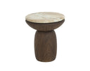 Orula End Table - Marble Look - Macchiato