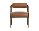 Ajani Dining Armchair - Tan Leather