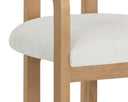 Madrone Dining Armchair - Rustic Oak - Heather Ivory Tweed