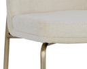 Zeke Dining Chair - Antique Brass - Bergen Ivory