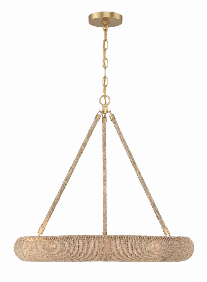 Oakley Small 6 Light Soft Gold Chandelier