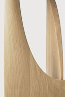 Geometric Side Table | Varnished Oak | Round