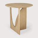 Geometric Side Table | Varnished Oak | Round