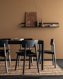 Bok Dining Table | Varnished Oak | Black | Rectangular | 63" X 31"