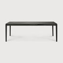 Bok Extendable Dining Table | Varnished Oak | Black | Rectangular | 55"|87" X 35"