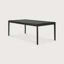 Bok Extendable Dining Table | Varnished Oak | Black | Rectangular | 71"|110" X 39"