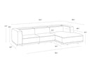 Beau Sofa Chaise - Raf - Lucia Tobacco Leather