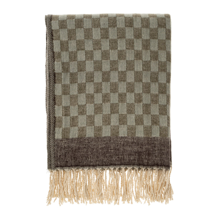 Checkered Jacquard Throw