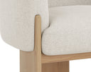 Trine Lounge Chair - Rustic Oak - Dove Cream