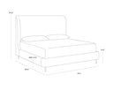 Tierra Bed - King - Bergen Taupe