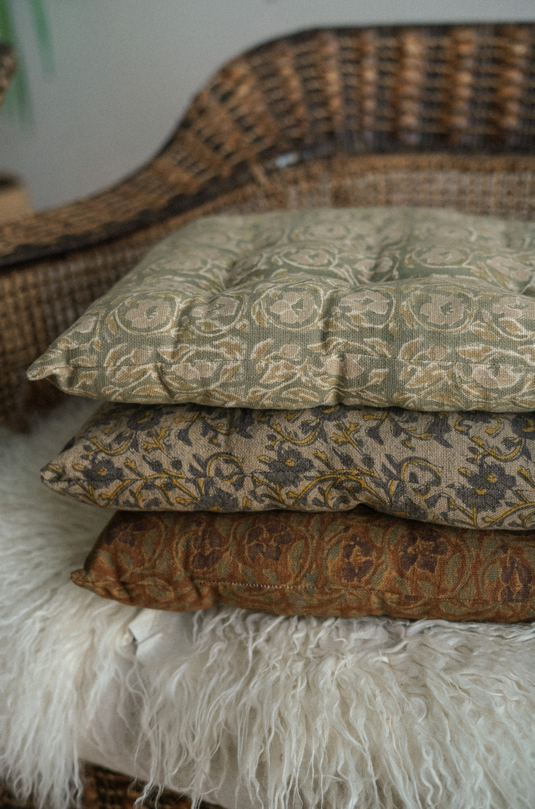 Mayur Block Print Chair Pad