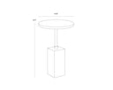 Mizani End Table - Marble Look - Dark Emperador