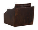 Orwell Swivel Lounge Chair - Chocolate Leather