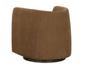 Emilie Swivel Lounge Chair - Nubuck Caramel Leather
