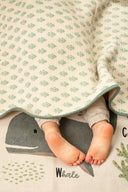 Avery Crib Blanket, Turquoise