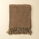 Nomad Linen Weave Throw | Brown
