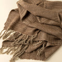 Nomad Linen Weave Throw | Brown