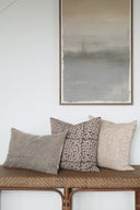 Nisha Embroidered Pillow | 16" x 24" | Ash