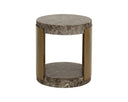 Cavette End Table - Marble Look - Dark Emperador
