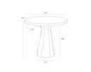 Kliff Bistro Table - Travertine Look - Natural