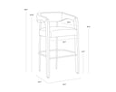 Mavia Barstool - Ludlow Sesame Leather