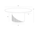 Kalla Dining Table - Round - Rustic Oak - 68"