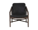 Cinelli Lounge Chair - Distressed Brown - Brentwood Charcoal Leather