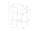 Kylin Counter Stool - Dillon Cream / Bravo Ash