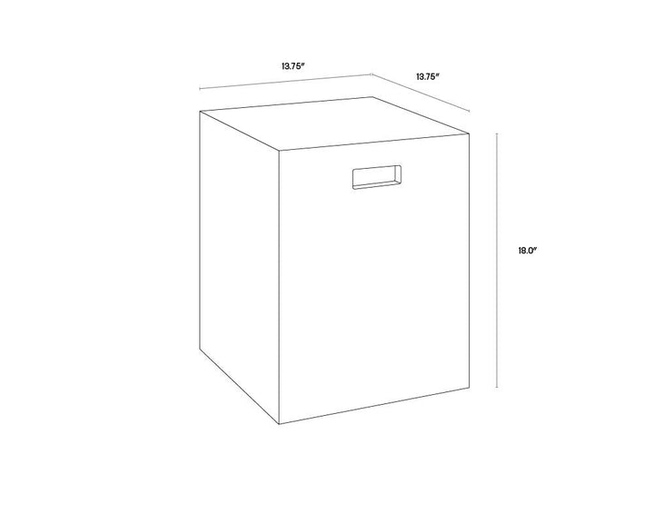 Castor End Table - Grey