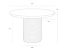 Riva Dining Table - Marble Look - Mocha - 43"