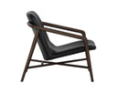 Cinelli Lounge Chair - Distressed Brown - Brentwood Charcoal Leather