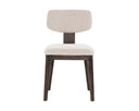 Rickett Dining Chair - Dark Brown - Dove Cream