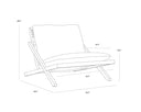 Bari Lounge Chair - Charcoal - Gracebay Grey