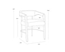 Mavia Dining Armchair - Ludlow Sesame Leather