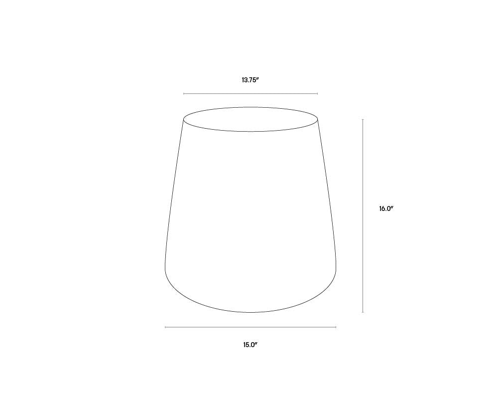 Aries End Table - Marble Look - Black