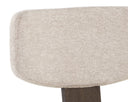 Rickett Dining Chair - Dark Brown - Dove Cream