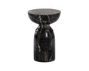 Goya End Table - Marble Look - Black
