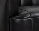 Tadeo Swivel Armchair - Rustic Oak - Vintage Black Night Leather