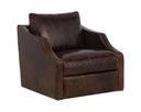 Orwell Swivel Lounge Chair - Chocolate Leather