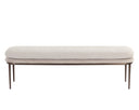 Koffi Bench - Dark Bronze - Chacha Cream / Meg Taupe
