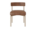 Seneca Dining Chair - Antique Brass - Bravo Cognac