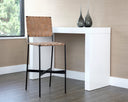 Omari Barstool - Suede Light Tan Leather