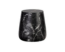 Aries End Table - Marble Look - Black