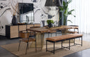 Zancor Bench - Gunmetal - Tan Leather