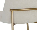 Zeke Counter Stool - Antique Brass - Bergen Ivory