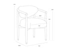 Sigrid Dining Armchair - Antique Brown - Gifford Script