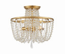 Arcadia 15'' Antique Gold Semi Flush Mount