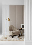 Clemente Floor Lamp | Hand-Rubbed Antique Brass