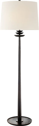 Beaumont Floor Lamp | Aged Iron | Linen Shade