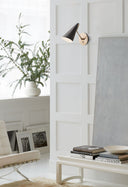 Clemente Wall Light | Hand-Rubbed Antique Brass | Black